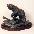 Wholesale custom cheap and best metal bronze desktop bear statue for sale